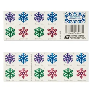 Geometric SnowflakesForever First Class Postage Stamps
