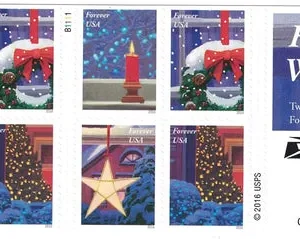 Holiday Windows Forever First Class Postage Stamps