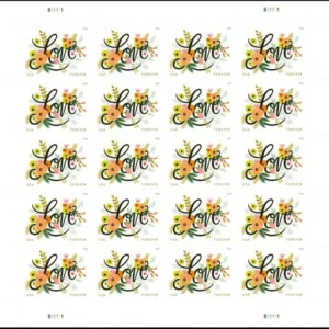 Love Flourishes Forever First Class Postage Stamps