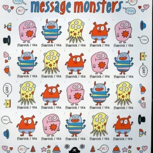Message Monsters Forever Postage Stamps Ready to Bring a Smile to Your Mail