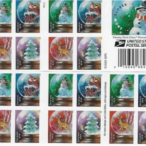 Snow Globes Forever First Class Postage Stamps