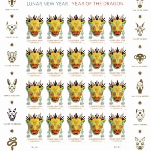 Year of the Dragon Stamp Celebrates Lunar New Year Forever First Class Postage Stamps