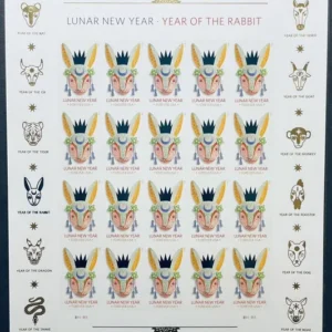 Year of the Rabbits Stamp Celebrates Lunar New Year Forever First Class Postage Stamps