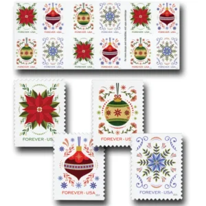 Holiday Joy Forever First Class Postage Stamps