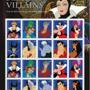 Disney Villains Forever First Class Postage Stamps