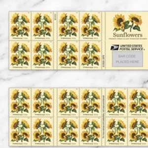 Sunflowers Forever First Class Postage Stamps