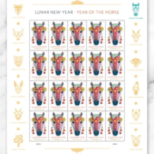 Year Of The Horse Forever First Class Postage Stamps