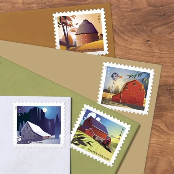 Barns Postcard Stamps - Image 2