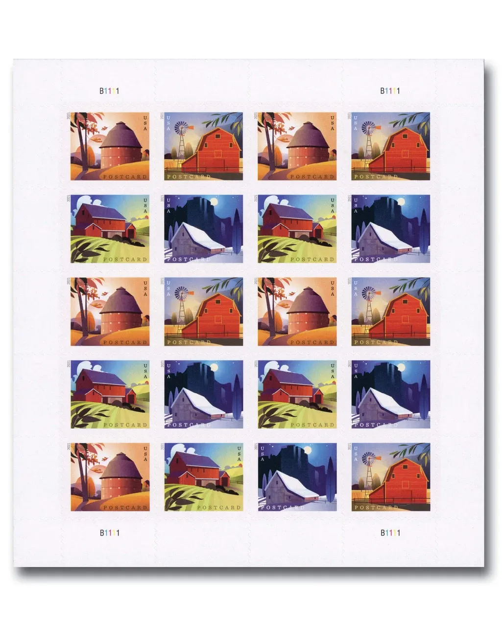 Barns Postcard Stamps - Image 3