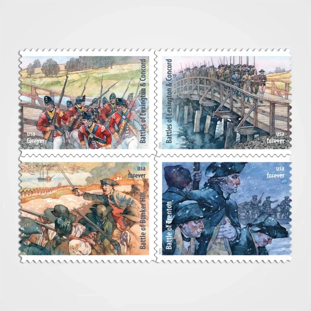 Battlefields of the American Revolution Stamps - Forever First Class Postage Stamps