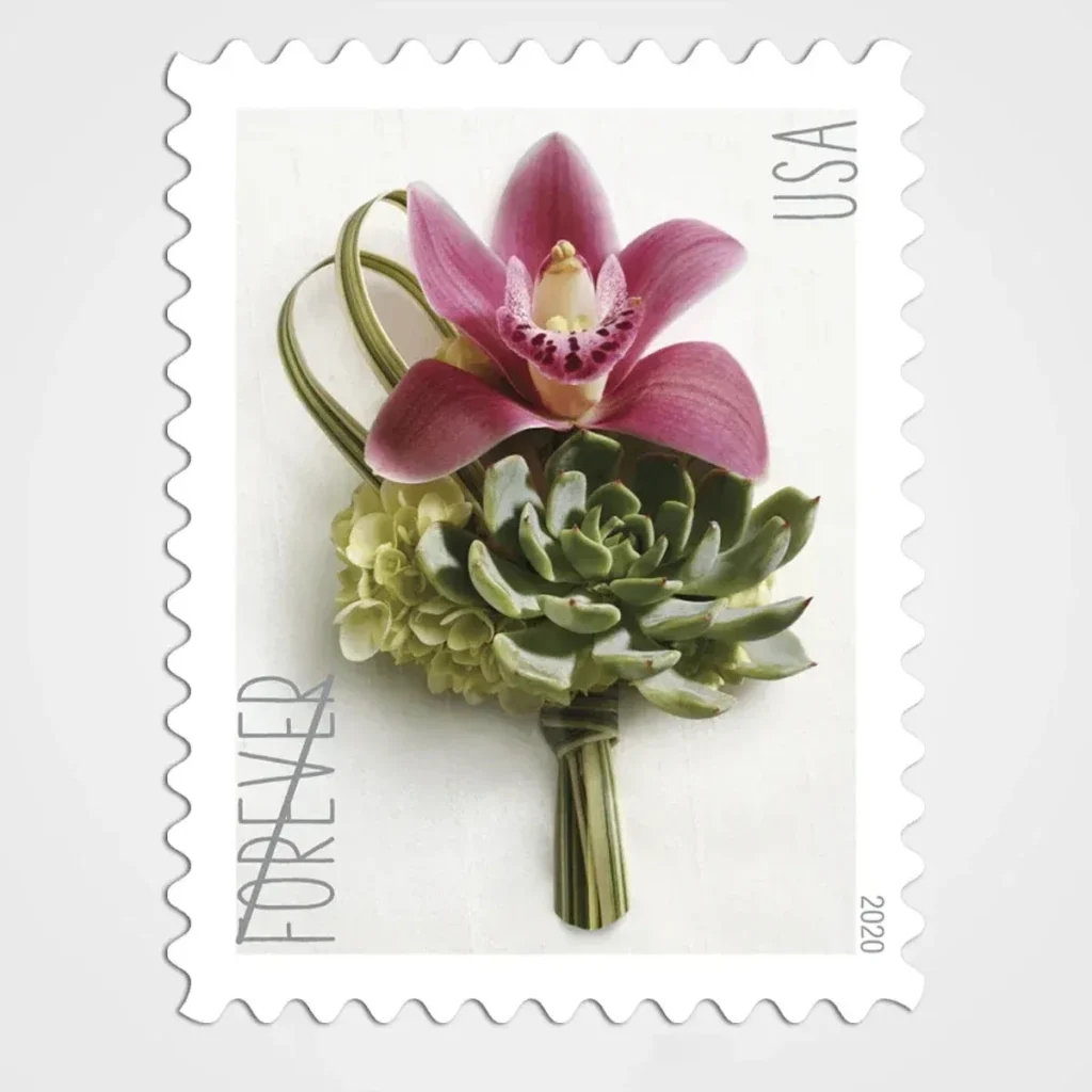 Contemporary Boutonniere Stamps - Forever First Class Postage Stamps