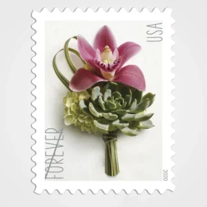 Contemporary Boutonniere Stamps - Forever First Class Postage Stamps