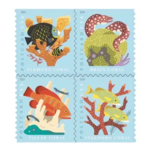 Coral Reefs Forever Postcard Stamps