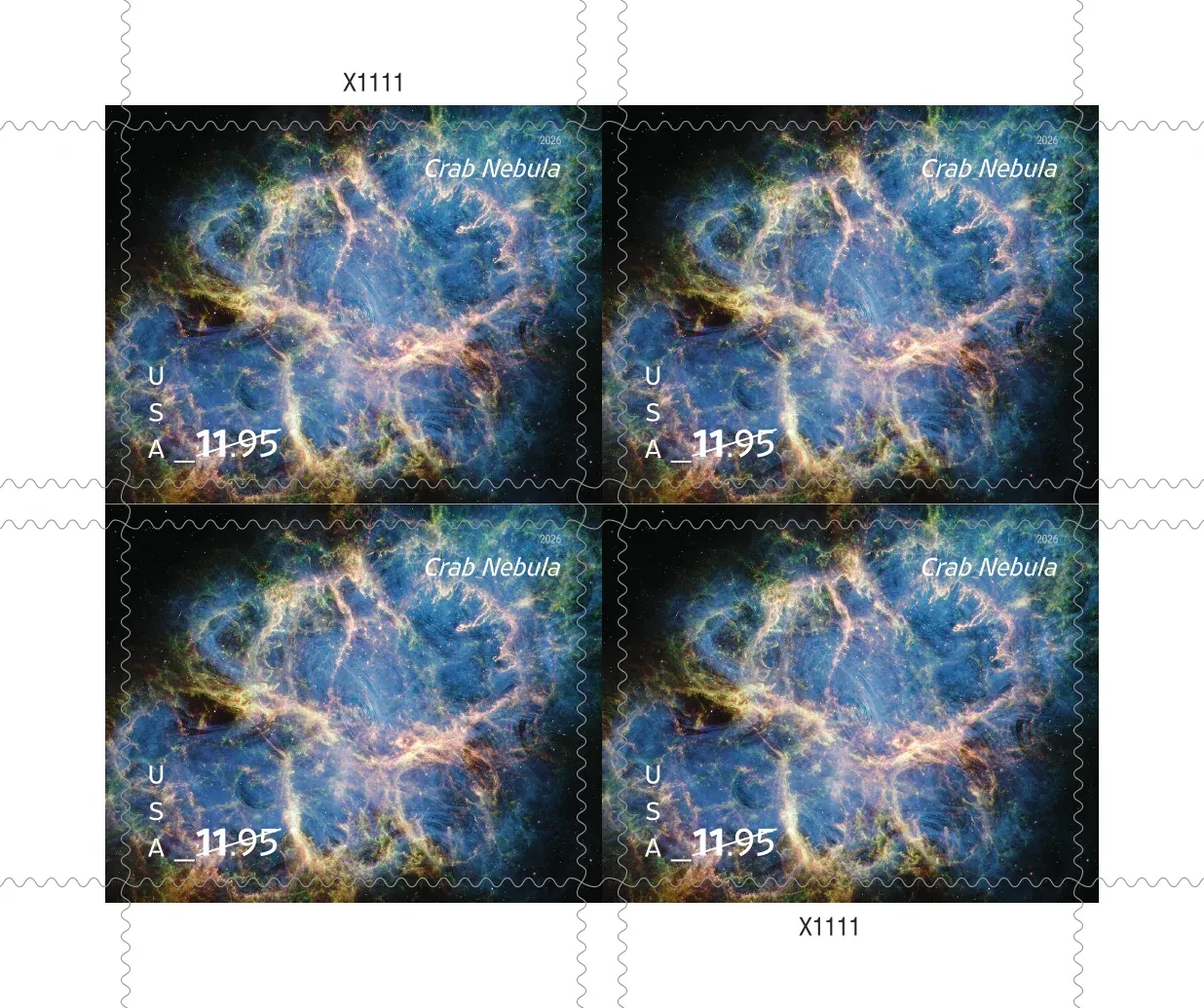Crab Nebula Priority Mail Stamps - Image 3