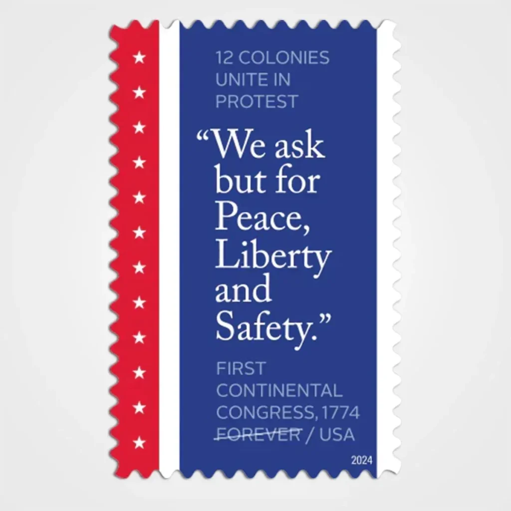 First Continental Congress, 1774 Stamps - Forever First Class Postage Stamps