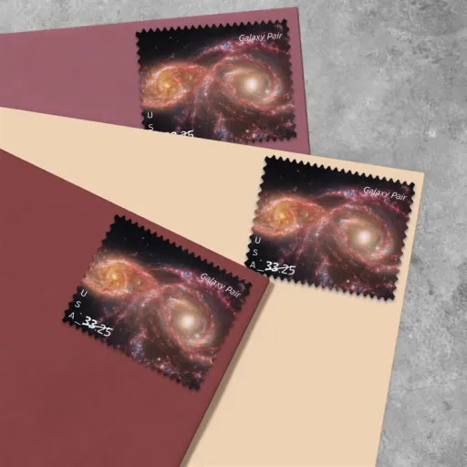 Galaxy Pair Priority Mail Express Stamps
