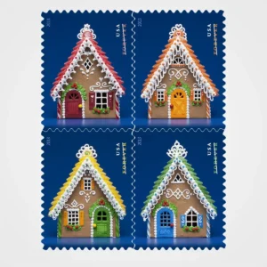 Gingerbread Houses Stamps - Forever First Class Postage Stamps