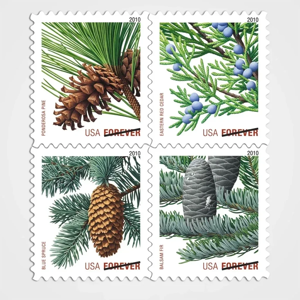 Holiday Evergreens Stamps - Forever First Class Postage Stamps