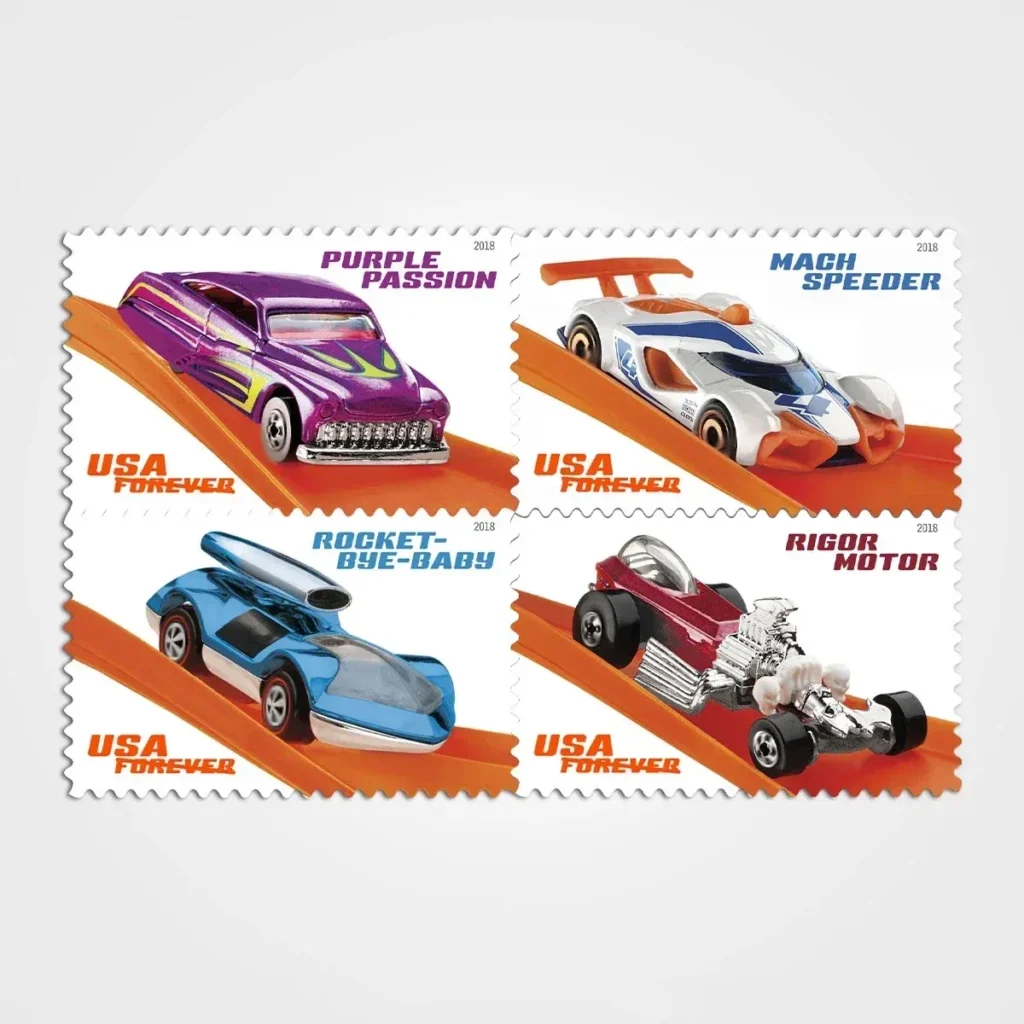 Hot Wheels Stamps - Forever First Class Postage Stamps
