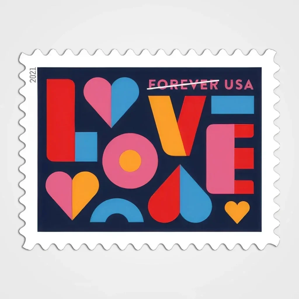 Love 2021 Stamps - Forever First Class Postage Stamps