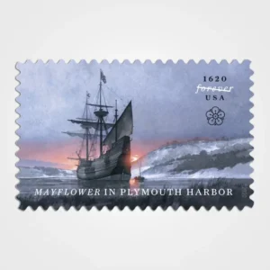 Mayflower in Plymouth Harbor Stamps - Forever First Class Postage Stamps