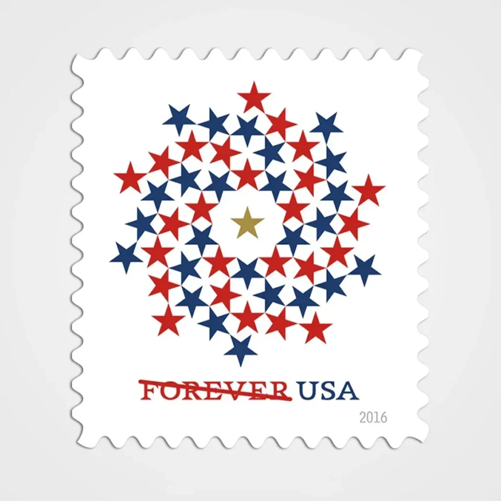 Patriotic Spiral Stamps - Forever First Class Postage Stamps