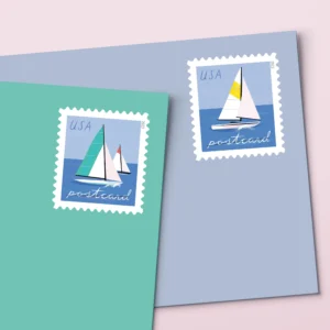 Sailboats Postcard Stamps