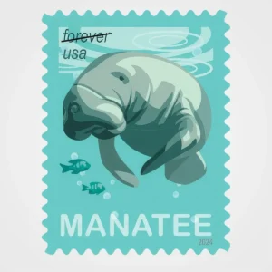 Save Manatees Stamps - Forever First Class Postage Stamps
