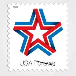 Star Ribbon Stamps - Forever First Class Postage Stamps
