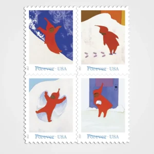The Snowy Day Stamps - Forever First Class Postage Stamps