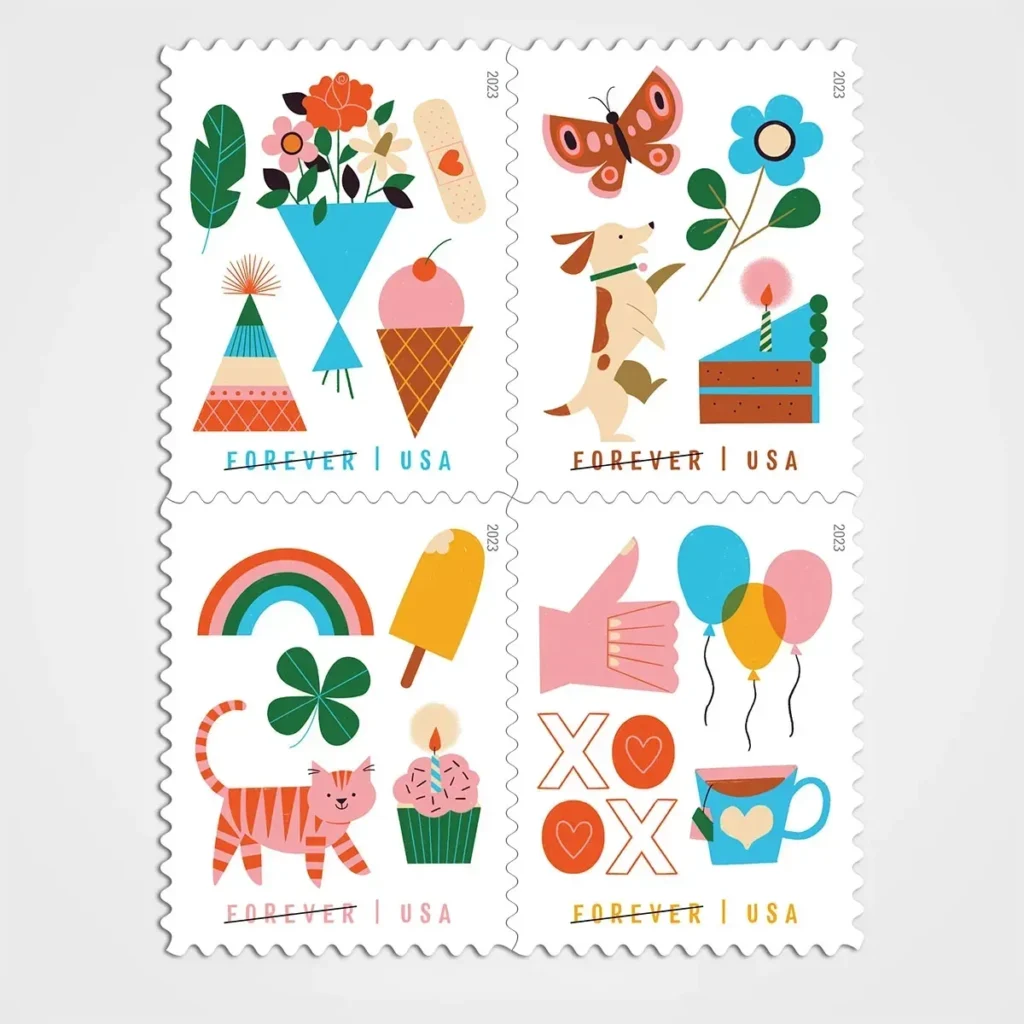 Thinking of You Stamps - Forever First Class Postage Stamps