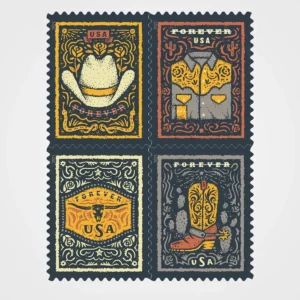 Western Wear Stamps - Forever First Class Postage Stamps
