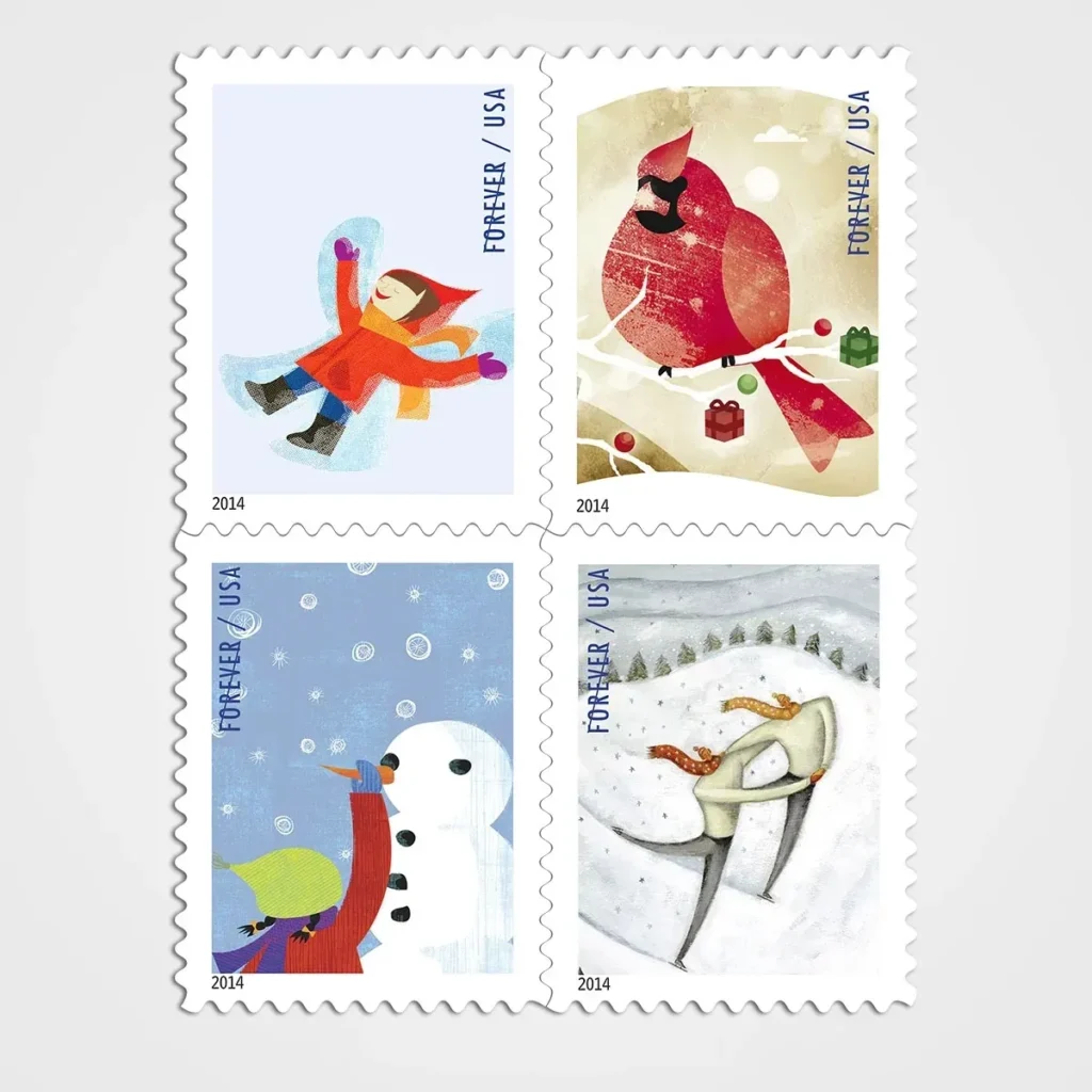 Winter Fun Stamps - Forever First Class Postage Stamps